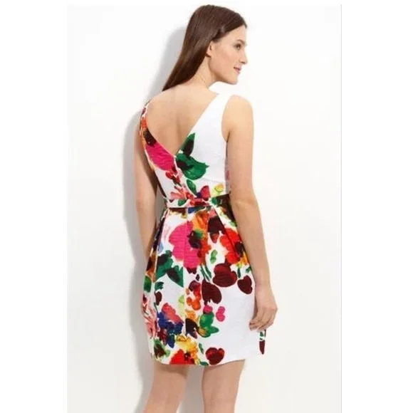 Eliza J Colorful Floral Summer Cocktail Dress 6